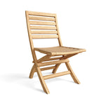 CHF-108 Andrew folding teak chair, three-quarter view