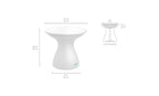 Autograph Standard Side Table dimensions: 17.5-inch top, 16.5-inch height, 12-inch footprint