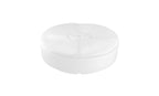 White Signature Round Sunbed with tufted cushion