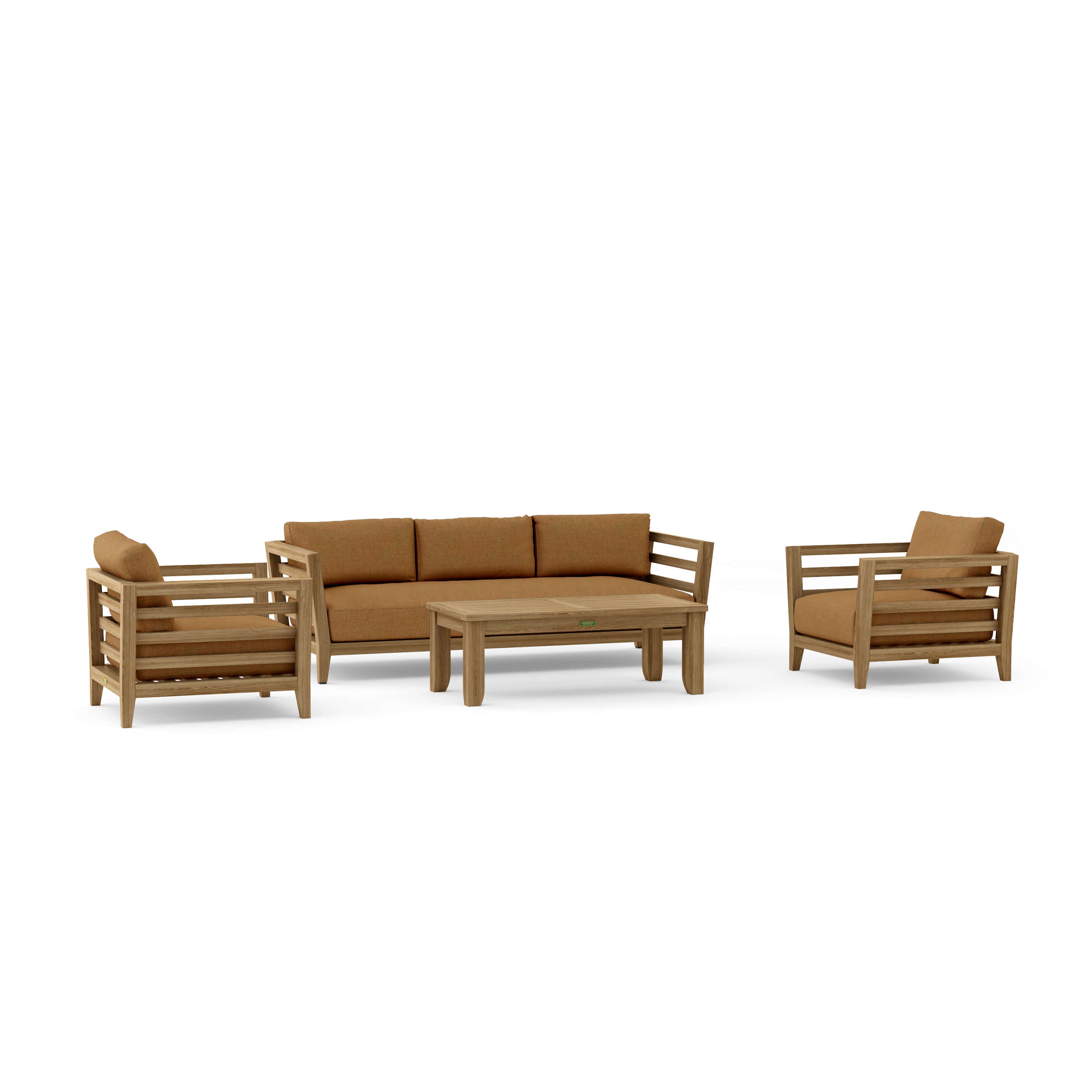 Set 160 Cordoba four-piece teak deep seating set with Canvas Teak cushions