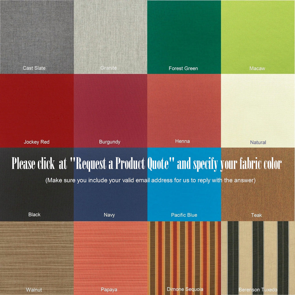 Anderson Teak outdoor cushion fabric color reference chart