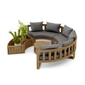 Set 808 circular modular teak deep seating set with Cast Slate cushions