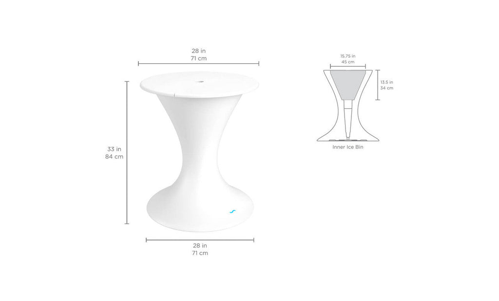 Autograph Umbrella Stand Ice Bin — In-Pool Shade Table