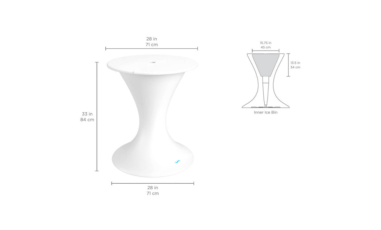Autograph Umbrella Stand Ice Bin — In-Pool Shade Table