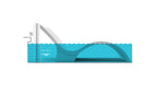 Signature Chaise Deep water-depth fit diagram