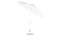 White 11-foot octagon crank auto-tilt Essential fiberglass umbrella with White center pole