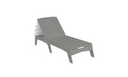 Mainstay Chaise in Gray resin, shown without its included Cadet Gray cushion to show the frame