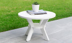 Mainstay Round Side Table in an outdoor lifestyle setting