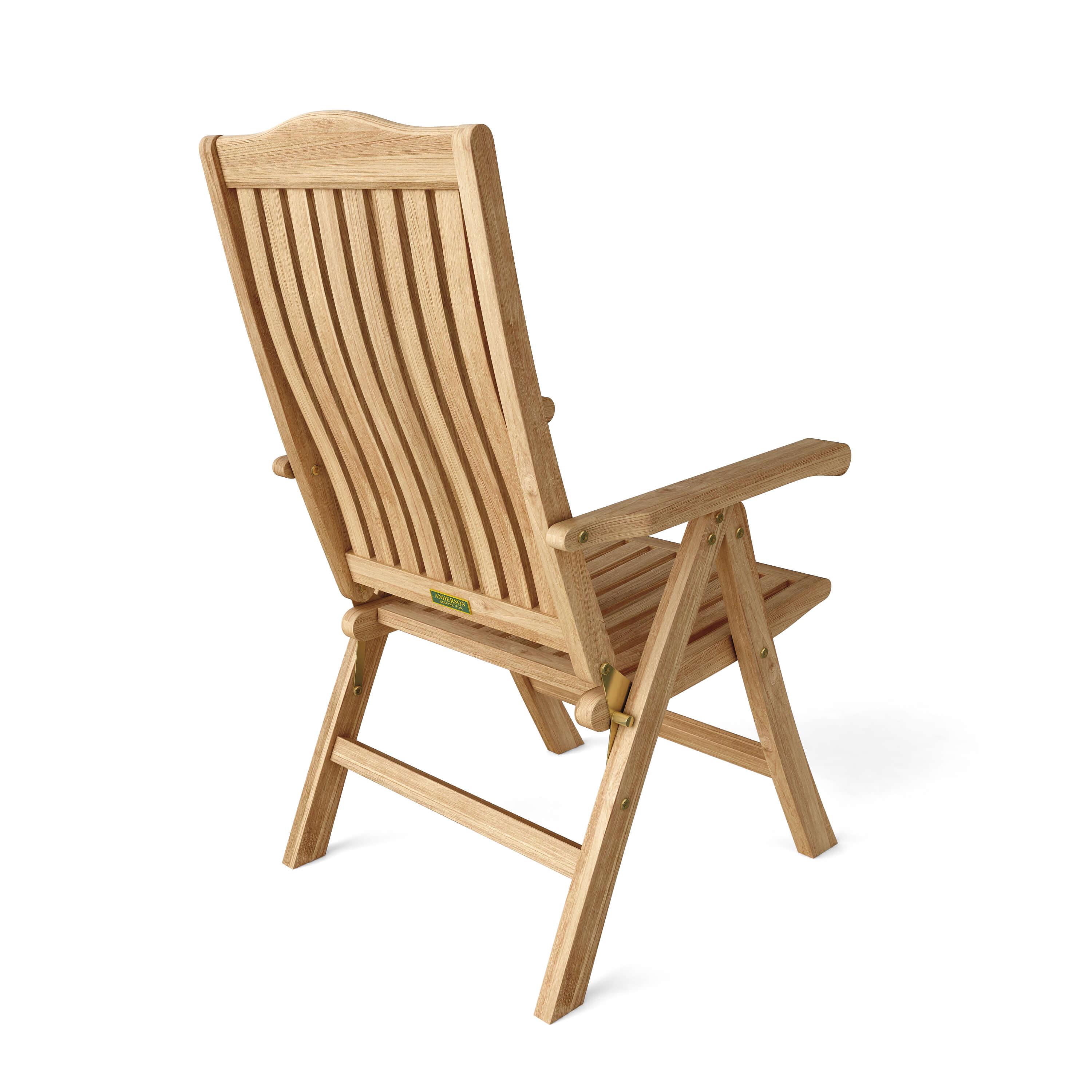Katana reclining teak armchair, rear view