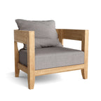 Anderson Teak Coronado Deep Seating Armchair, solid teak frame, Cast Slate cushion