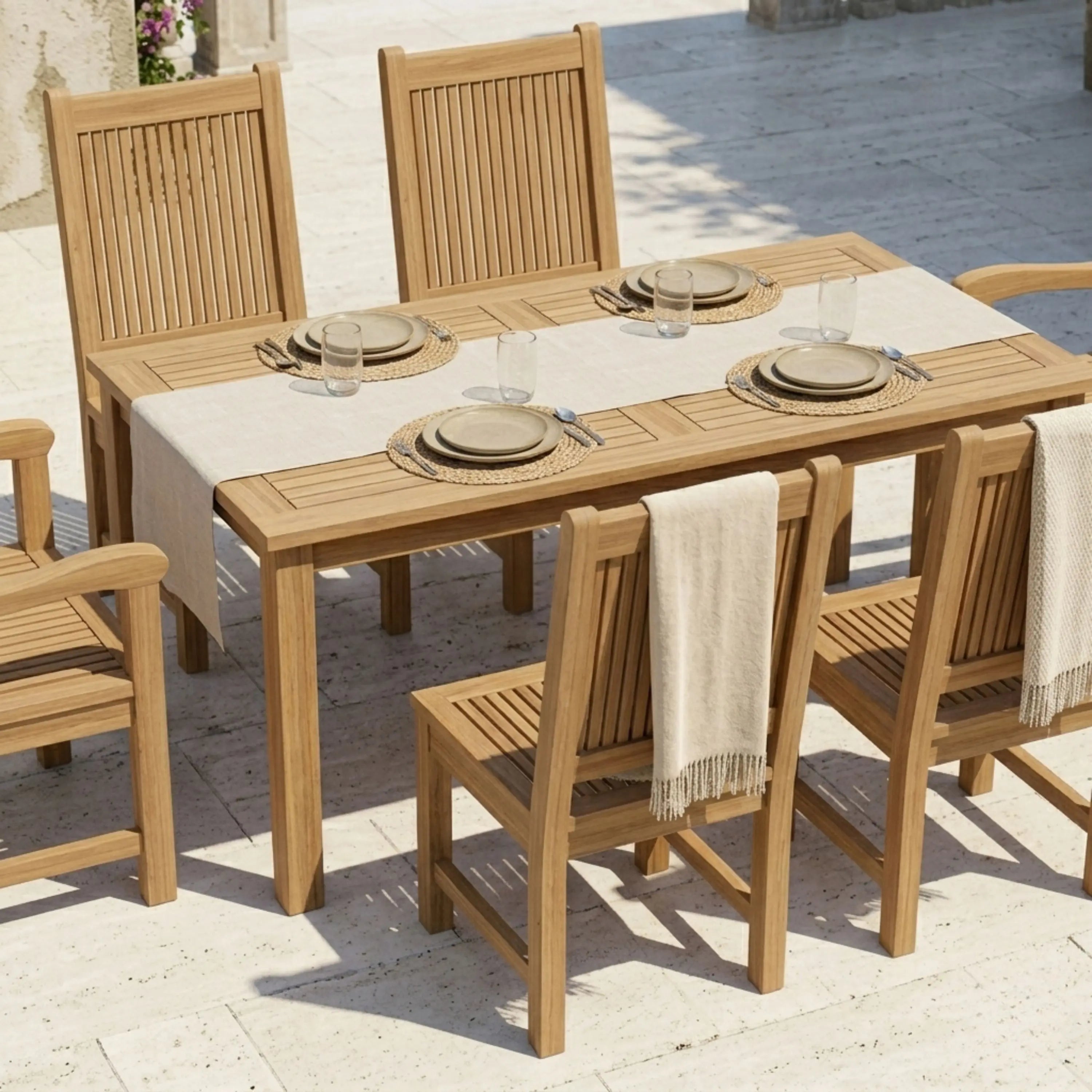 Montage Chester 7-Piece Teak Outdoor Dining Set
