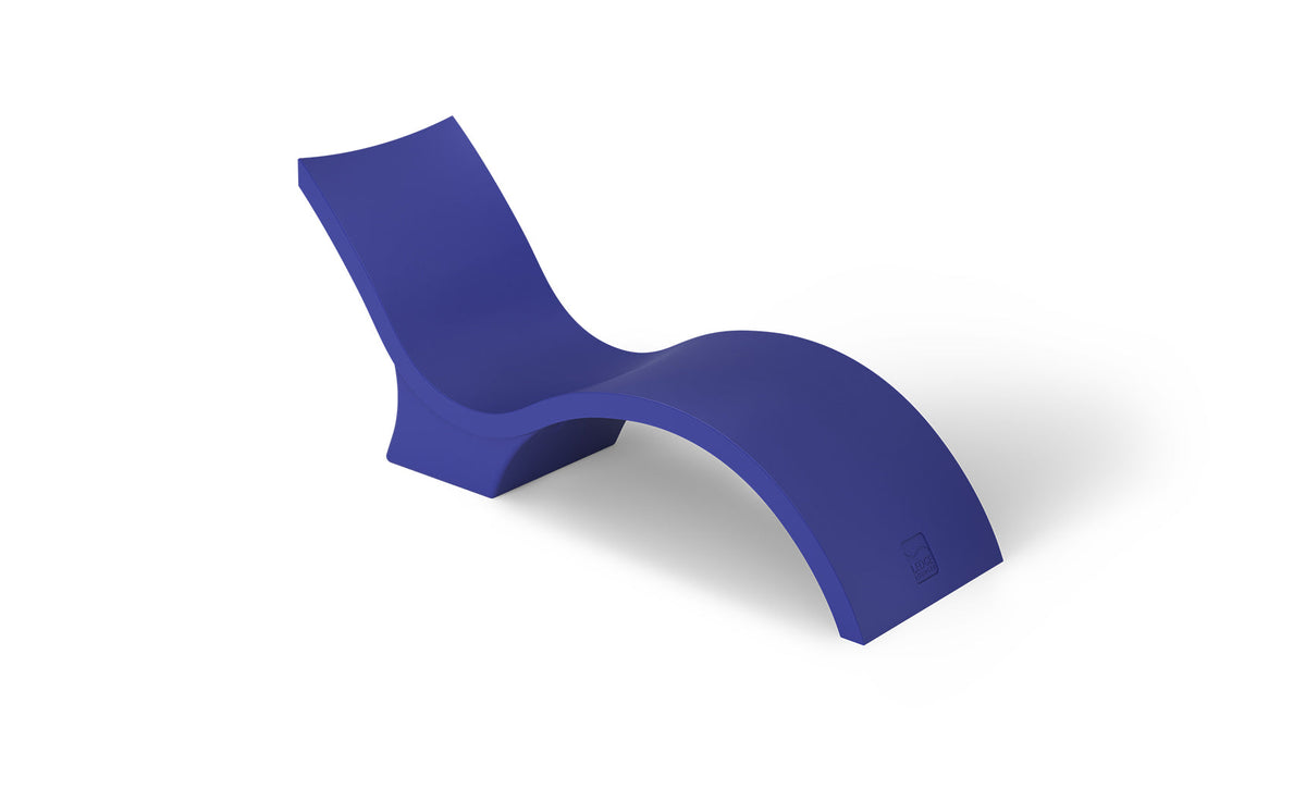 Ledge Lounger Signature Chaise Deep in-pool chaise, Dark Blue, deep water tanning ledge
