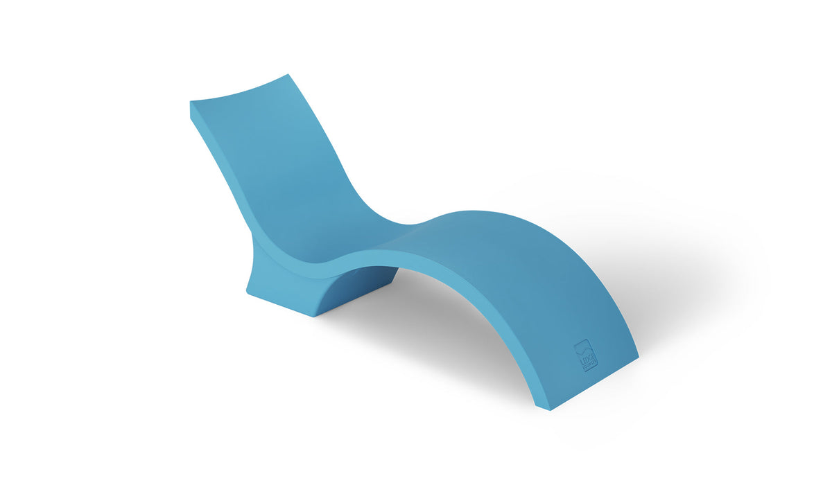 Ledge Lounger Signature Chaise Deep in-pool chaise, Light Blue, deep water tanning ledge