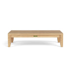 Anderson Teak Coronado Rectangular Coffee Table, solid teak, front elevation view
