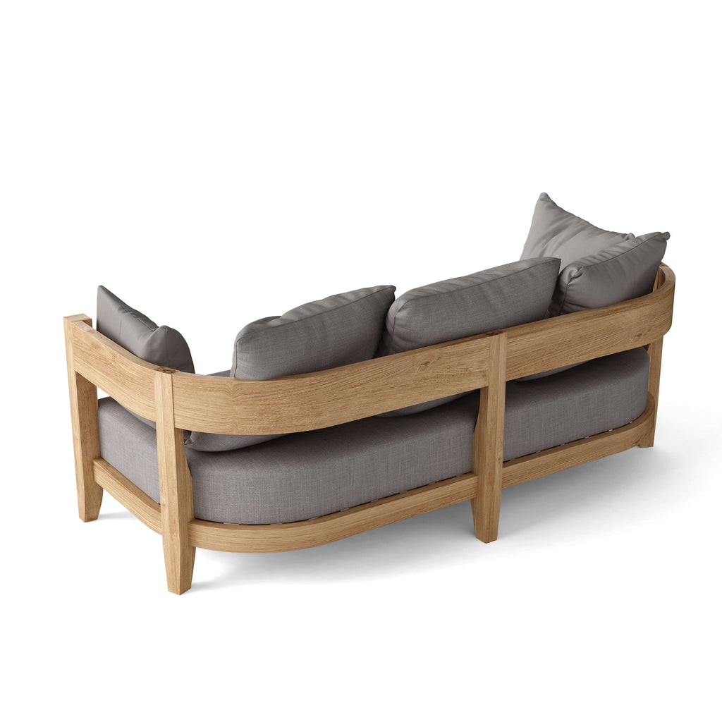 Anderson Teak Coronado Deep Seating Sofa, solid teak frame, Cast Slate cushion